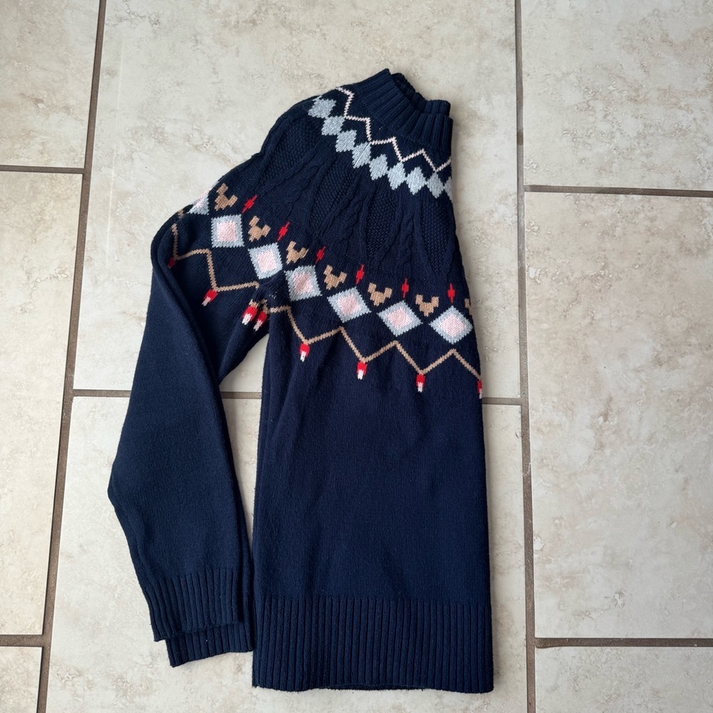 1901 Navy Point Fair Isle Women's Sweater Size Large - Picture 4 of 8